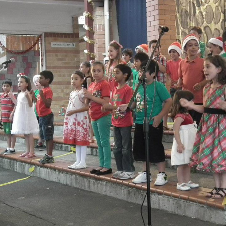 historical photo of St Anthony's Catholic Primary School Girraween christmas concert