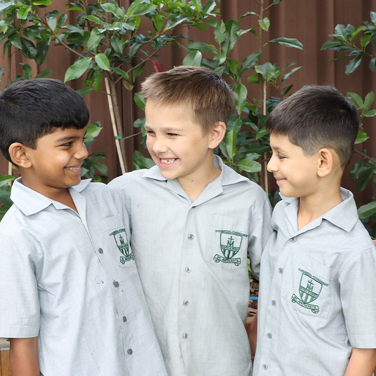 St Anthony's Catholic Primary School Girraween students laughing together